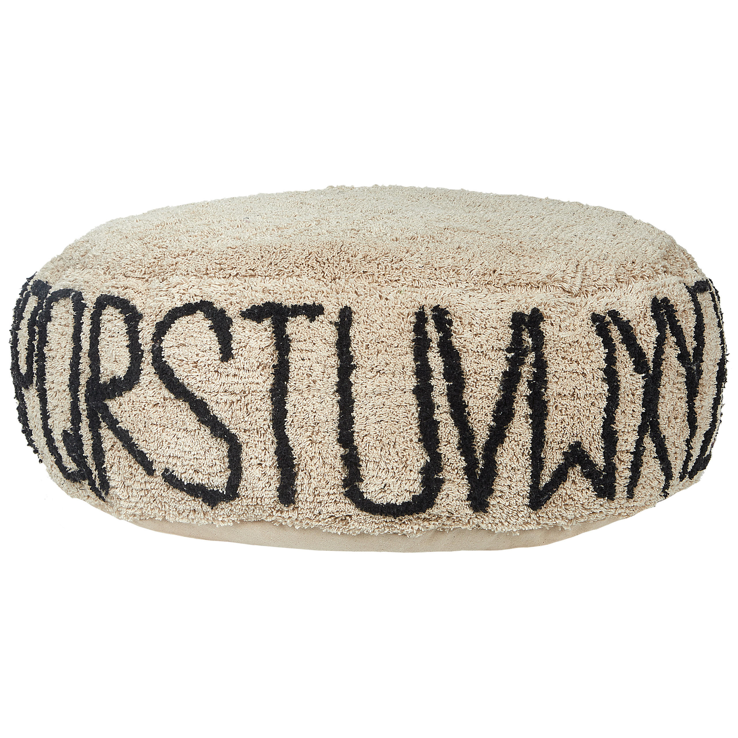 Beliani Pouf Beige, Schwarz 60x20x60 cm