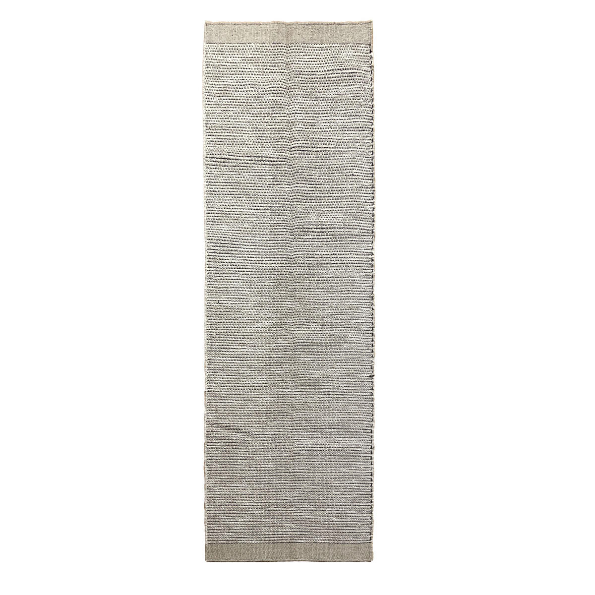 WOLLTEPPICH Roshni grau 300/80 cm - Grau, Naturmaterialien (80/300cm) - My-Rug