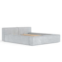 POLSTERBETT Voliera Hellgrau 160/200 cm im Samtstoff - Birkefarben/Hellgrau, Holz/Holzwerkstoff (160/200cm) - Maison de Reve
