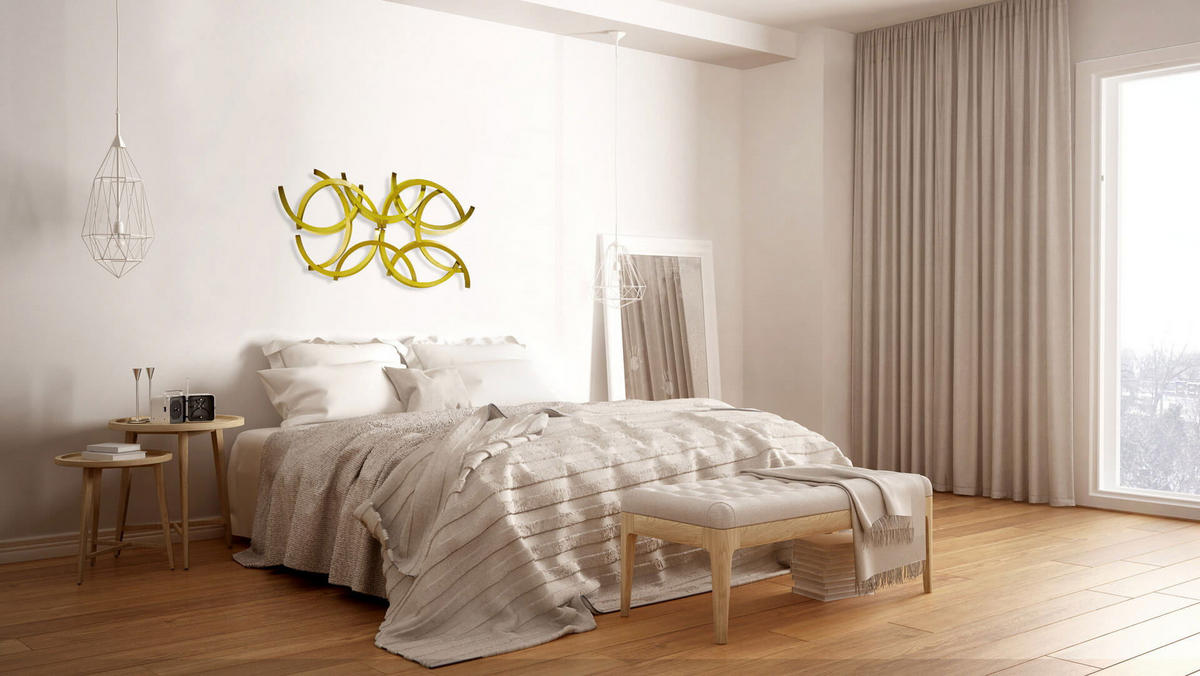WANDDEKO Gold 115/62 cm - Goldfarben, Metall (115/62/11cm) - KUNSTLOFT