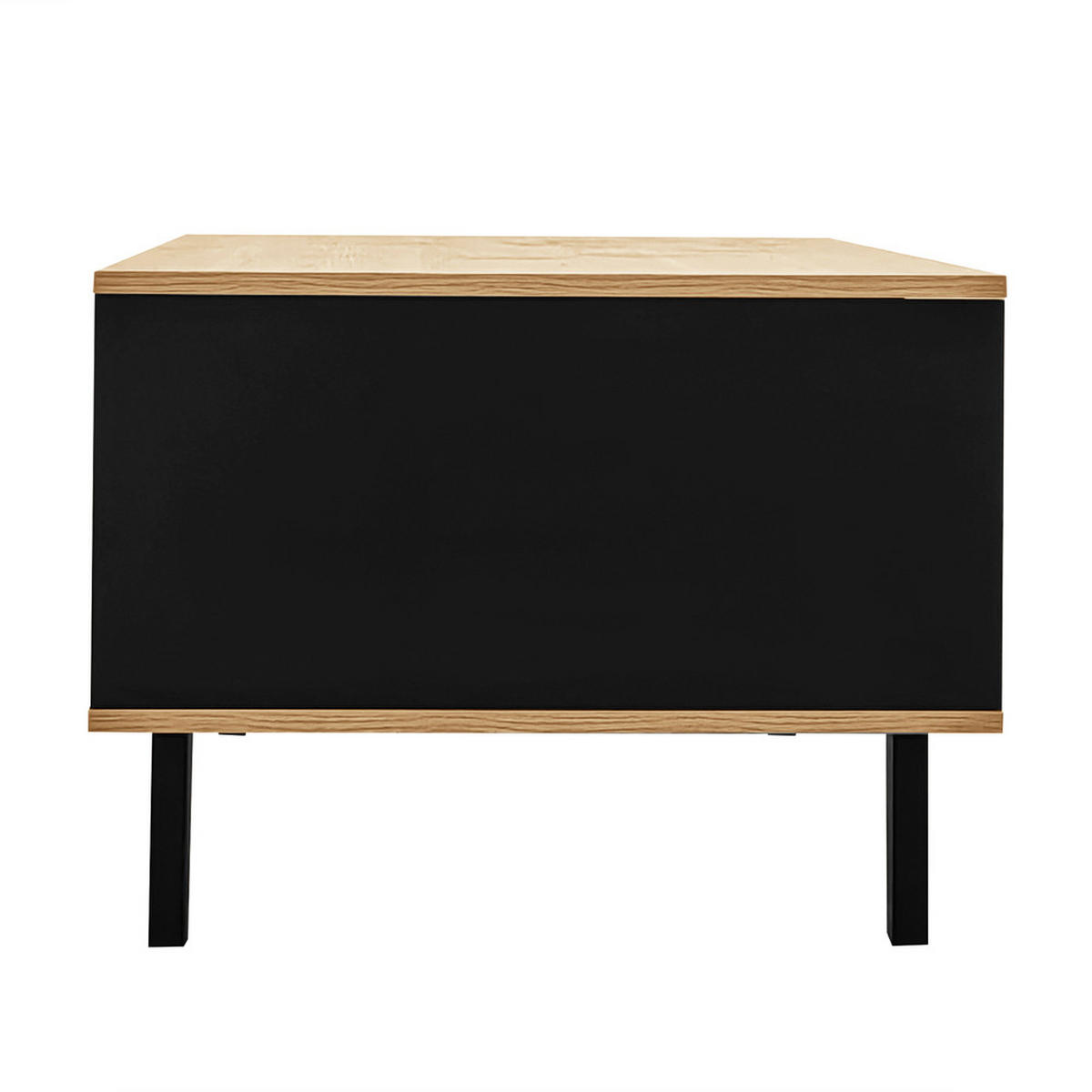 COUCHTISCH 100x60cm Farbholz Schwarz Vielseitig Schubladen Einzigartig - Braun, Holz (114/71/14cm) - FLIEKS