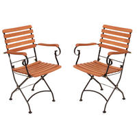 GARTENSTUHL 2er Set Arvid Schwarz Klappstuhl - Schwarz, Holz (56/89/58cm) - DELUKE