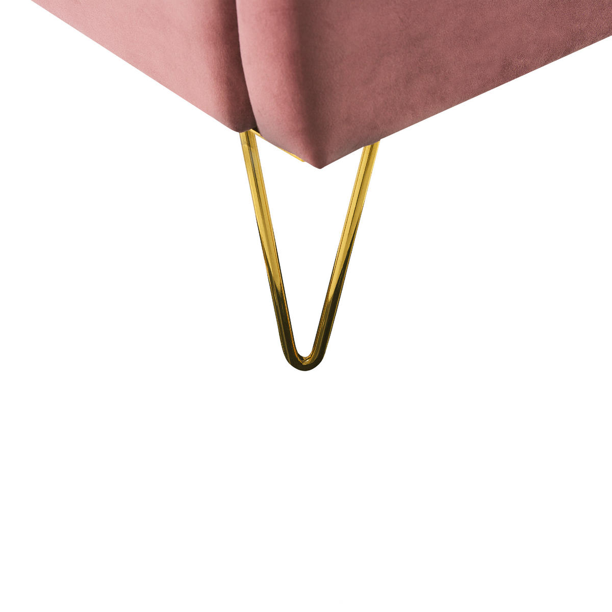 POLSTERBETT 140/200 cm Rosa Ambillou - Pink, Textil (140/200cm) - Beliani