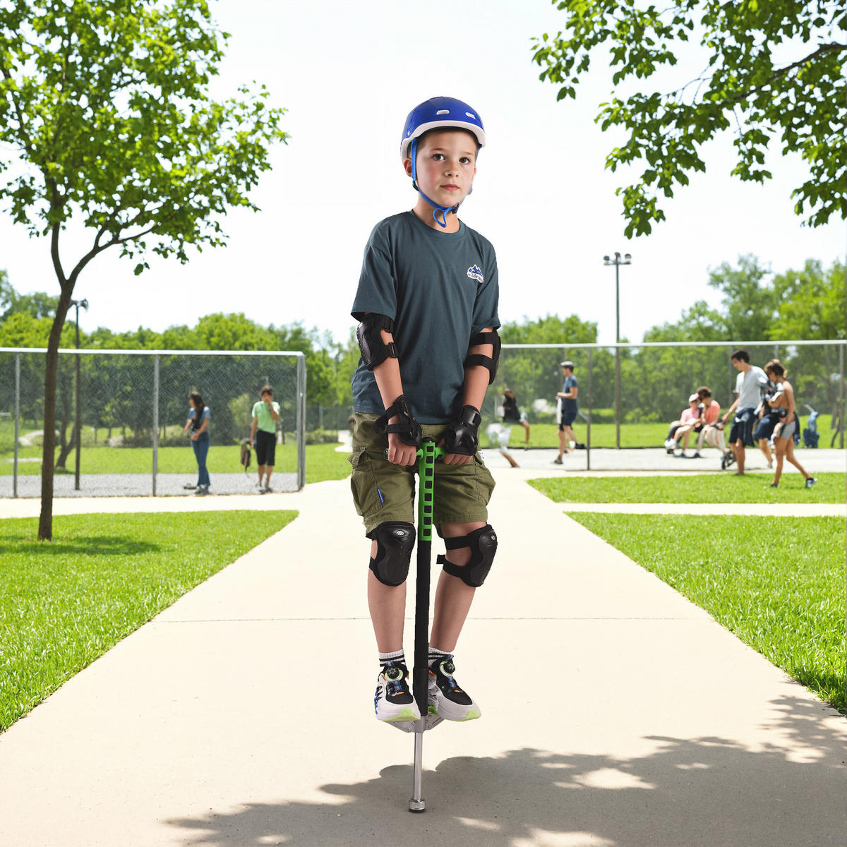 POGO-STICK - Multicolor, Kunststoff/Textil (23.5/6cm) - Relaxdays