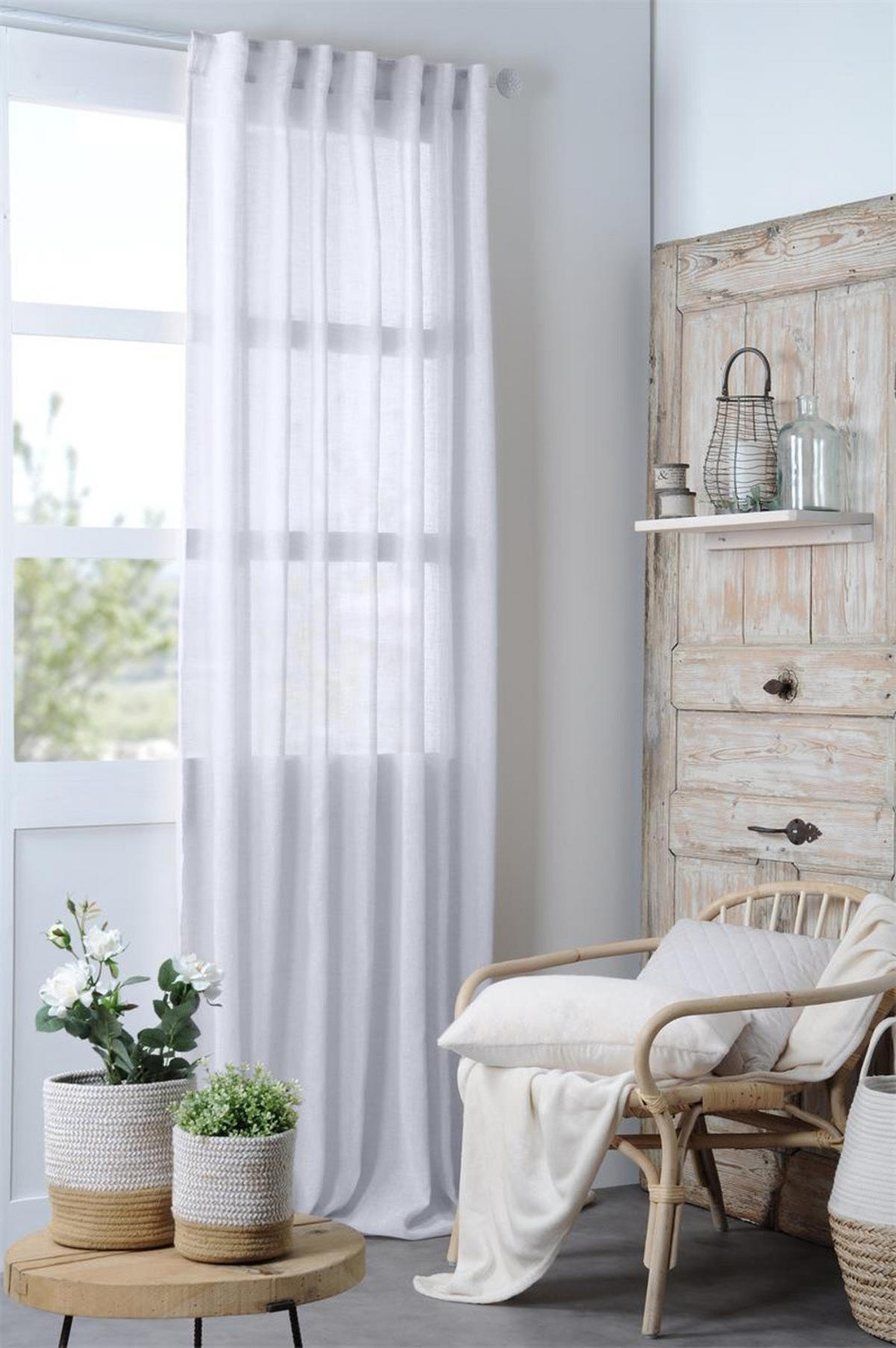 GARDINE Madrid 140/280 cm - Weiß, Textil (140/280/140cm)