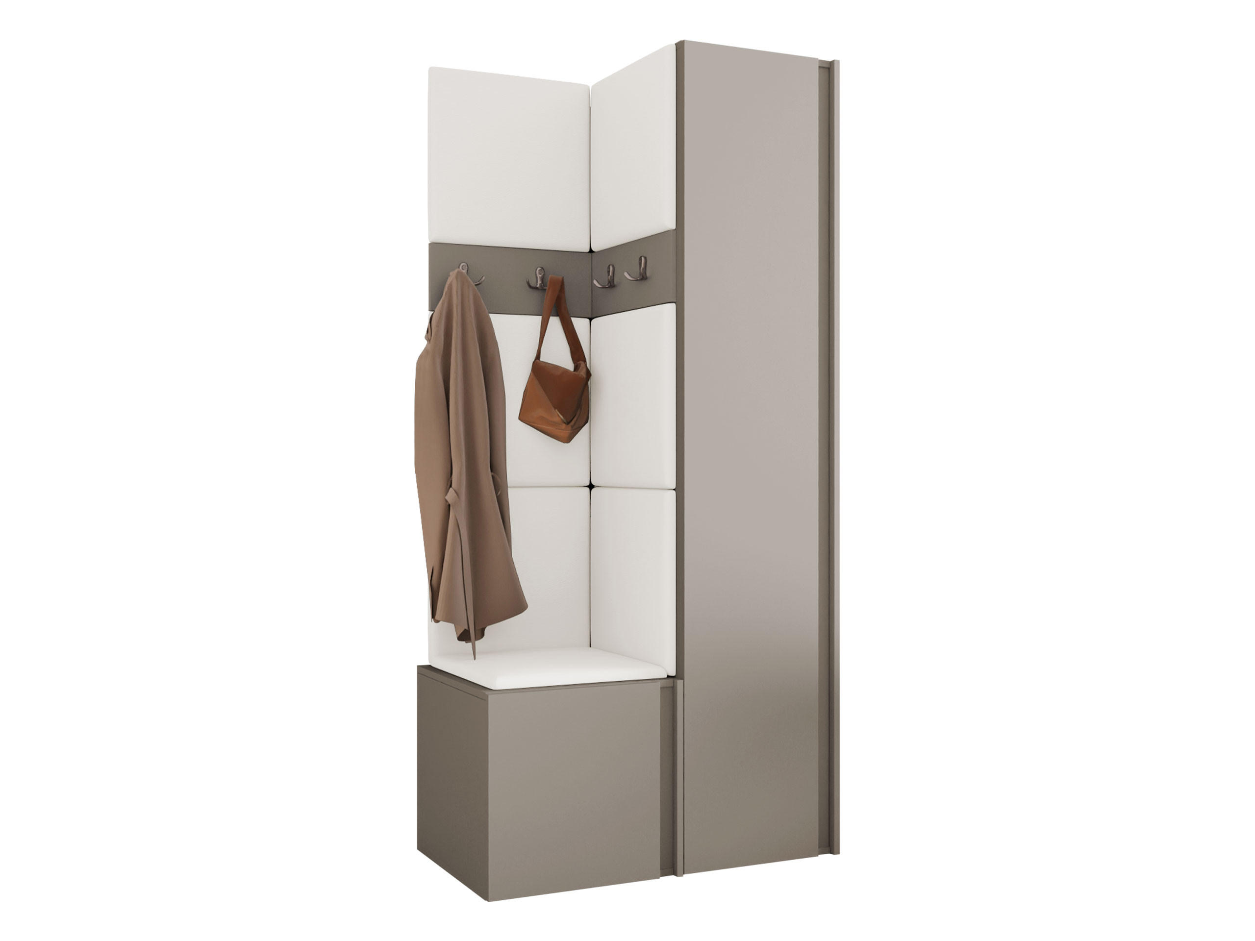 Mirjan24 Garderoben-Set Kaschmir, Weiß 82x186x46 cm