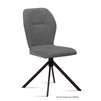 ESSZIMMERSTUHL (6er-Set) Dusca 51x92x60 Schwarz/Grau - Schwarz/Grau, Kunststoff (60/92/51cm) - 58aufmkessel
