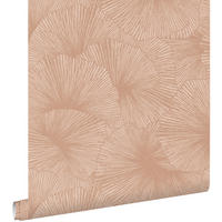 TAPETE 3D Muster Blätter 53 cm x 10.05 m - Terracotta, Papier (53/1000cm) - ESTAhome