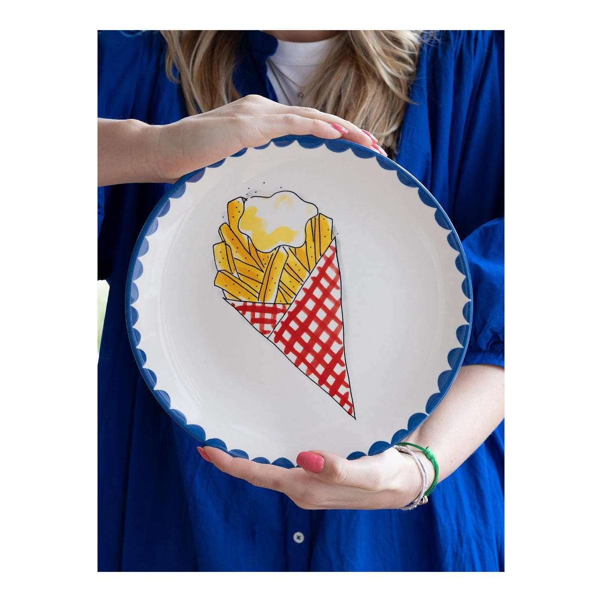 TELLER Pommes Frites in Bunt - 26cm - Multicolor, Keramik (26.2/26.3/3cm) - Blond Amsterdam