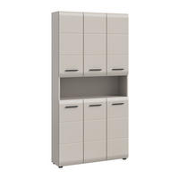 BADSCHRANK hoch ICE (B/H/T: ca. 90/185/30 cm) in Kaschmir/Kaschmir matt - Kaschmir, Holzwerkstoff (90/185/30cm)