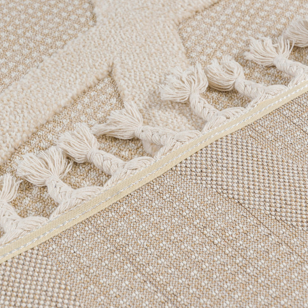 TEPPICH Beige Abstrakt, Moderne 120 x 170 cm - Beige/Creme, Textil (120/170cm) - Mazovia