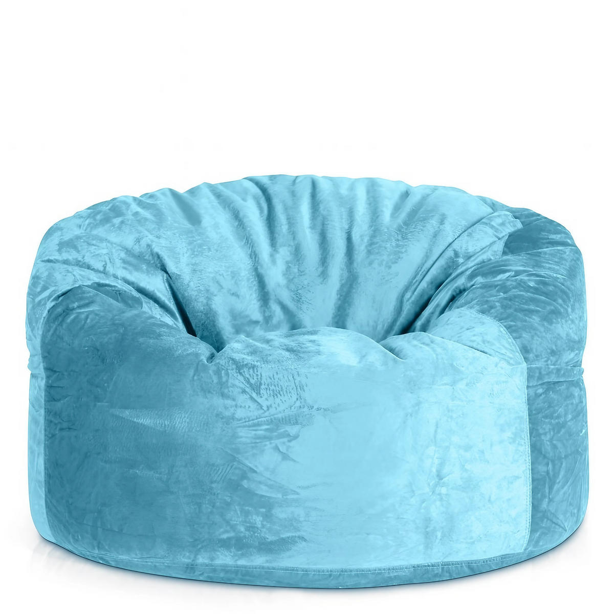RIESEN-SITZSACK XXL JUMBO Velours 3ft - Hellblau, Textil (105/65/105cm) - Green Bean