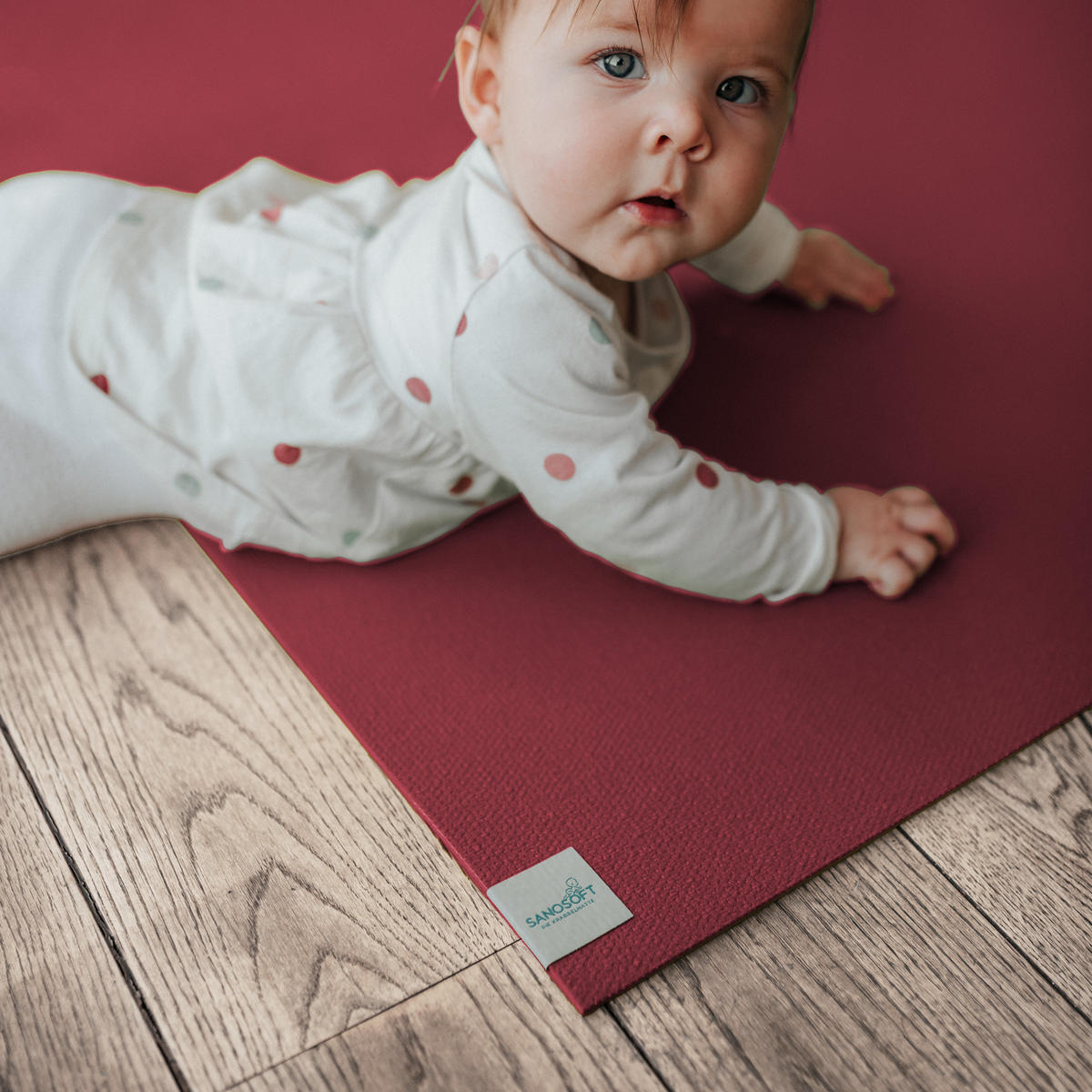 KRABBELMATTE 160cm X 100cm Rot - Rot, Textil (160/100cm) - Sanosoft
