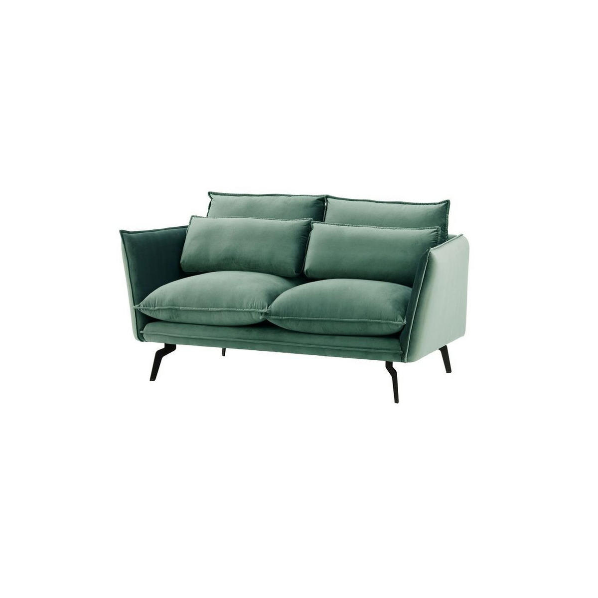 ZWEISITZER-SOFA Layla-Velluto 12 - Blau, Holz/Textil (171/95/98cm)