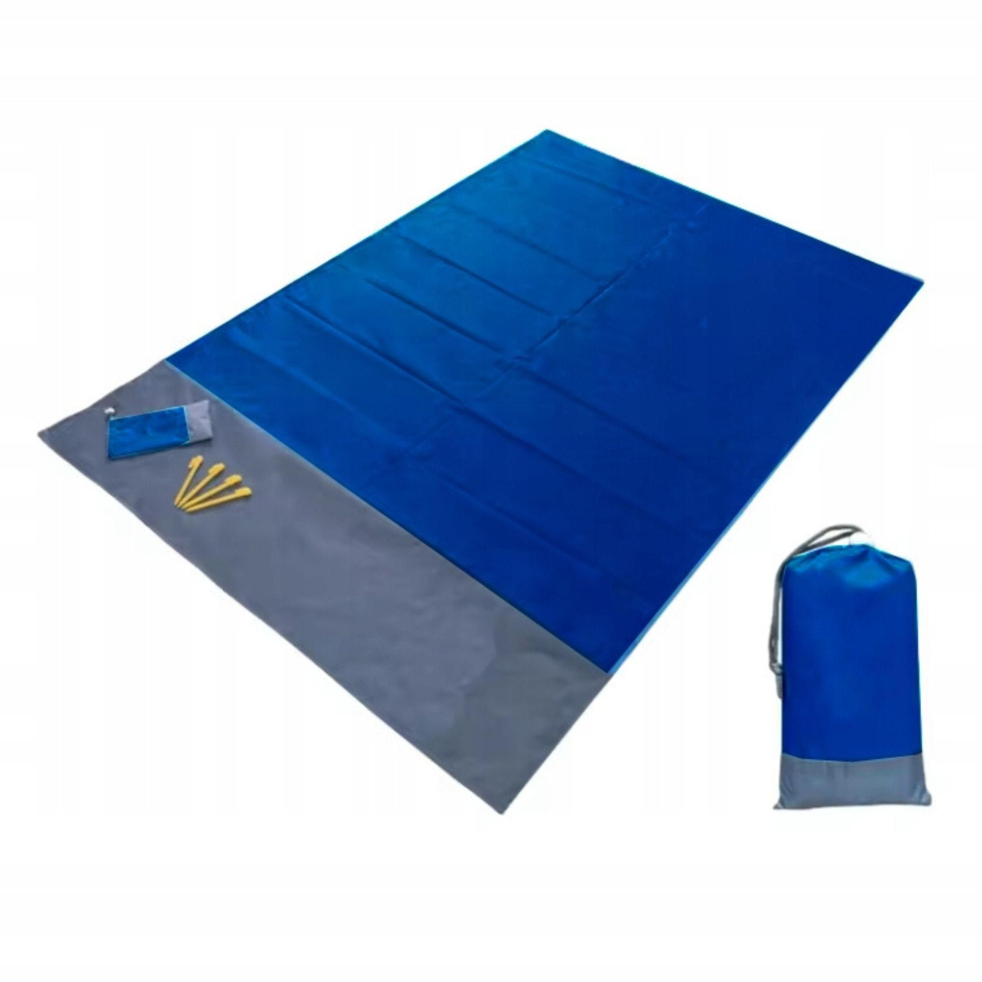 PICKNICKDECKE Wasserdicht 210x200cm, Dunkelblau - Dunkelblau, Textil (200/210cm) - KRUMAD