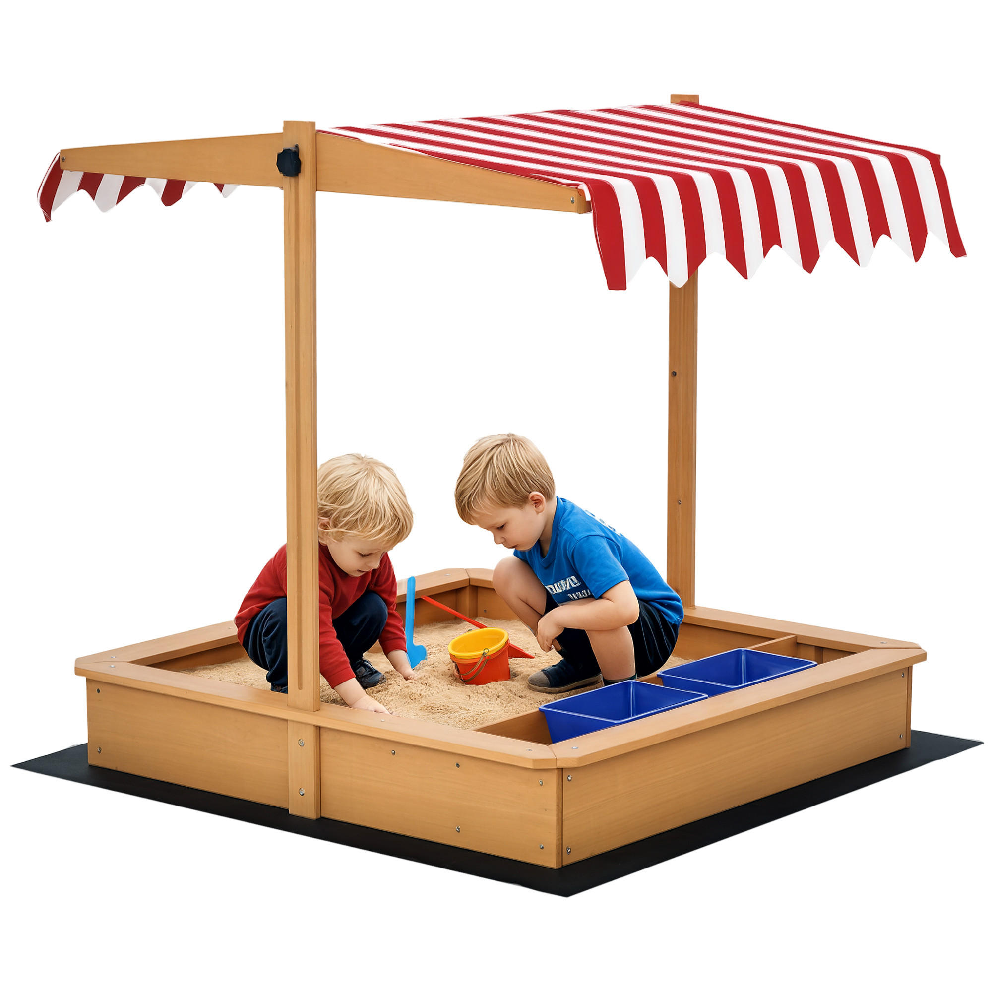 SANDKASTEN DE-10527 Holz - Gelb, Metall (107.5/107.5/110cm) - ComfortXL