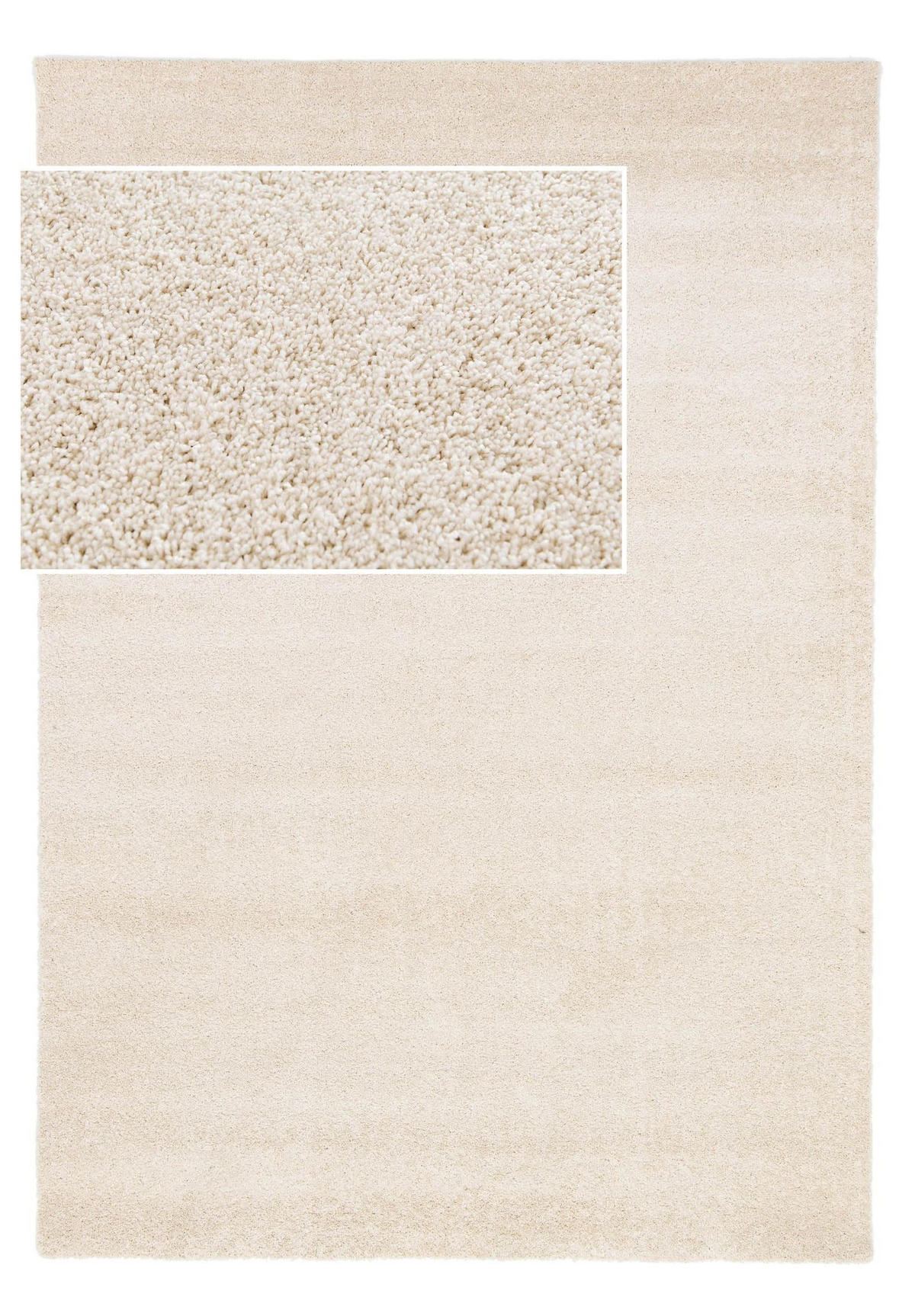 TEPPICH, Einfarbiger, maschinenwaschbarer weiß - Weiß, Textil (200/290cm) - AFK Living