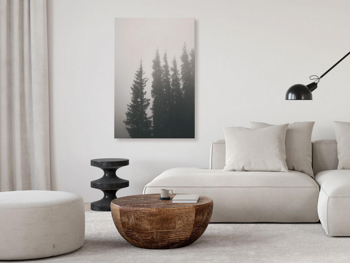 KUNSTDRUCK Grau 80/120 cm - Grau/Grün, Textil (80/120cm) - KUNSTLOFT