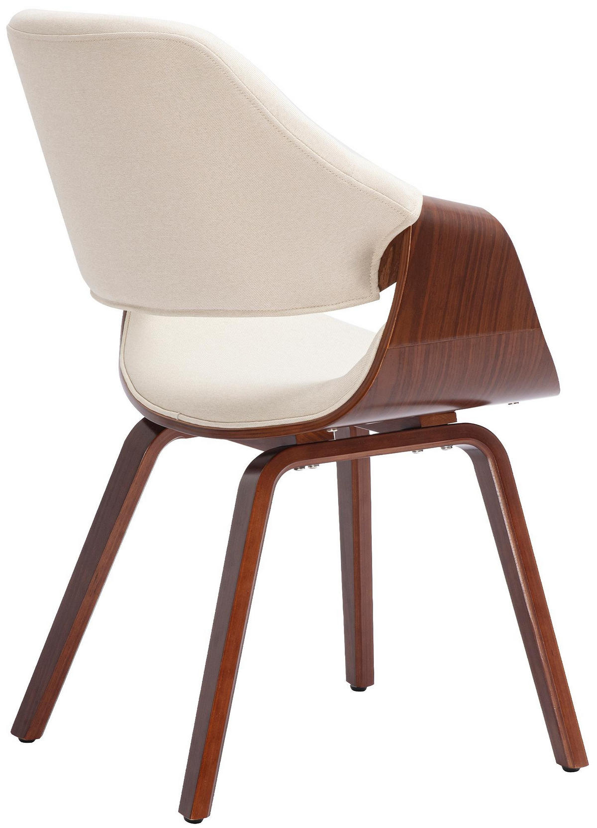 ESSZIMMERSTUHL Stoff Walnuss/Creme - Walnussfarben/Creme, Holz/Textil (62/87/60cm) - CLP