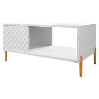 COUCHTISCH Lemiros - Goldfarben/Weiß, Holzwerkstoff/Metall (50/92/43cm) - MIRJAN24