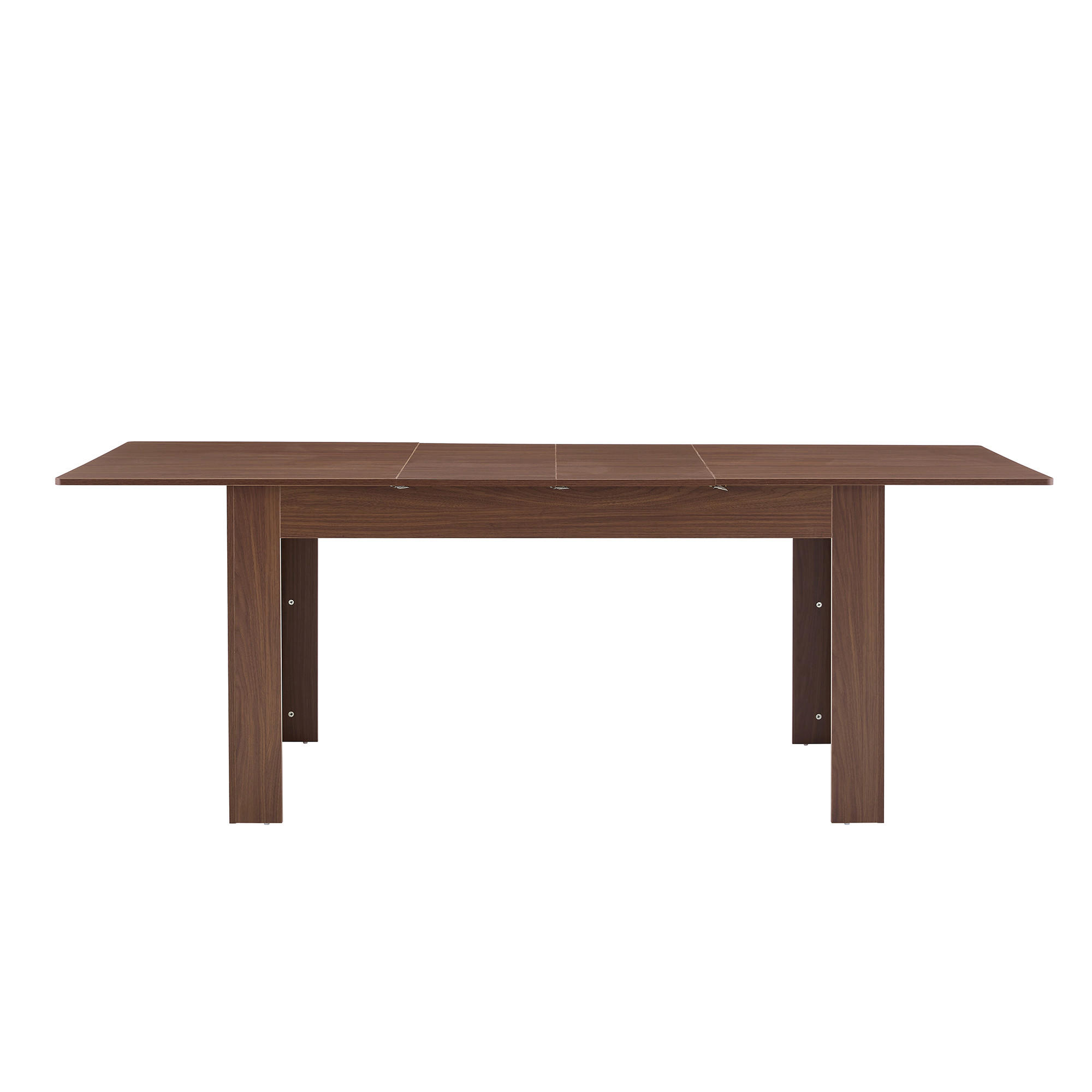 ESSTISCH Nussbaum mit zwei tropfenförmigen Einlegeplatten 220/88.5/77 cm - Walnussfarben, Holz (88.5/220/77cm) - Oxeza
