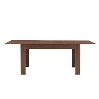 ESSTISCH Nussbaum mit zwei tropfenförmigen Einlegeplatten 220/88.5/77 cm - Walnussfarben, Holz (88.5/220/77cm) - Oxeza