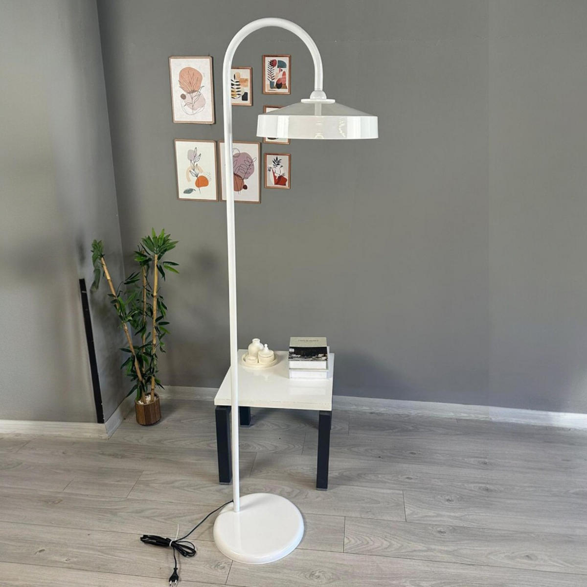 STEHLAMPE Cirva 170 Cm - Weiß, Metall (30/30/170cm) - Bamyum