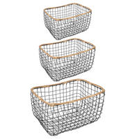 METALLKÖRBE JIMO - Schwarz, Metall (39/22/29cm) - IDIMEX