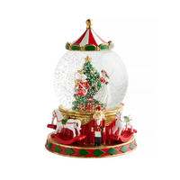 SCHNEEBALL Mit Spieluhr Frostis - Rot, Glas (15/21/15cm) - home&you