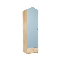 KLEIDERSCHRANK Roofy 1-türig - Salbeigrün/Eichefarben, Leder/Holzwerkstoff (56/200/51cm) - arthur berndt