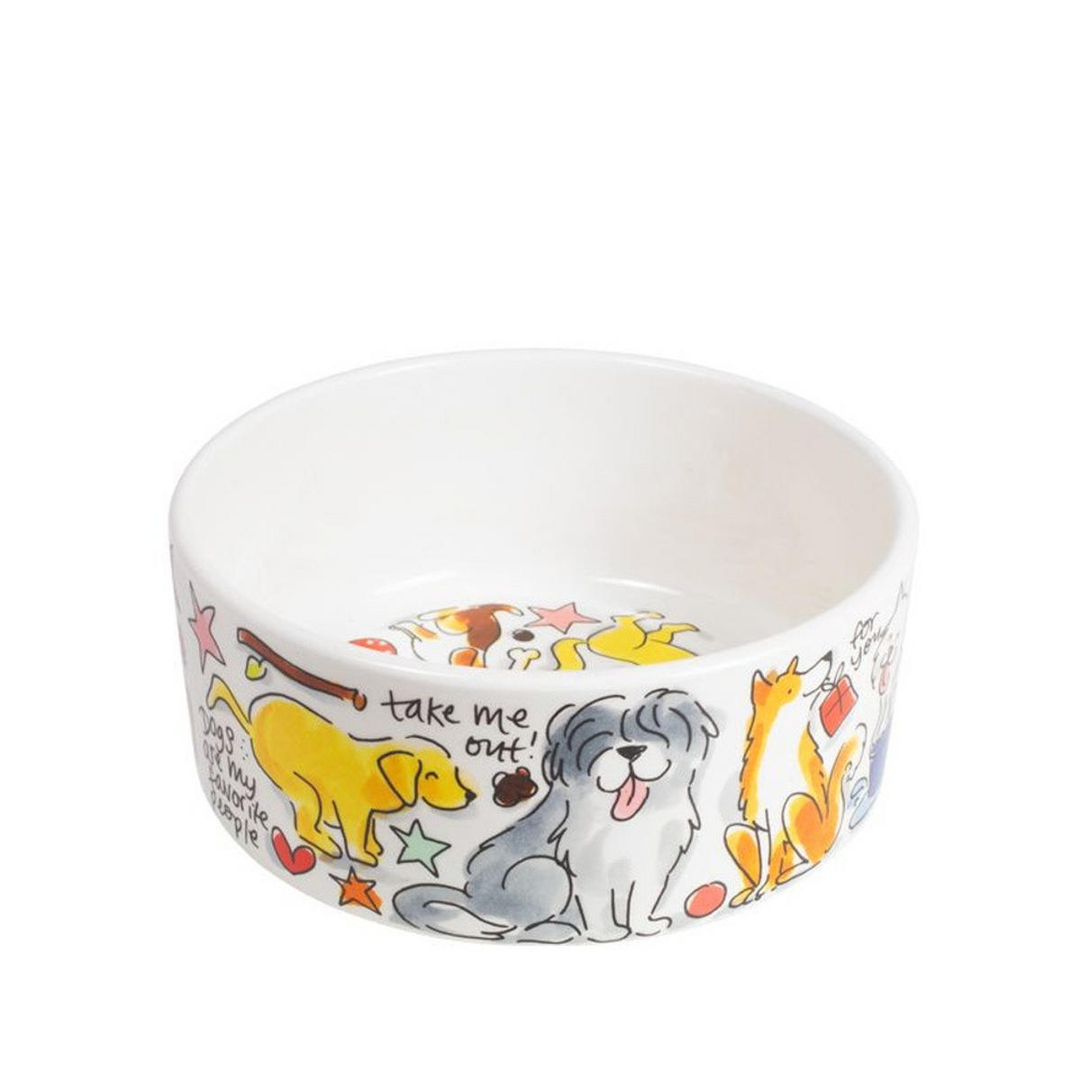FUTTERNÄPFE Hund in Bunt - 15,5cm - Multicolor, Keramik (15.7/15.4/6.6cm) - Blond Amsterdam