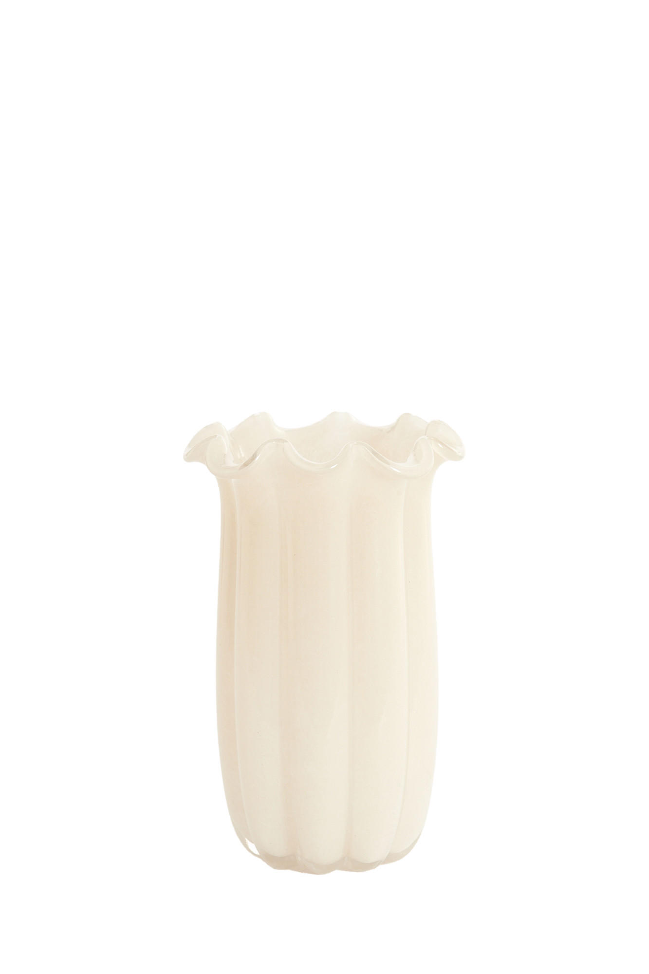 VASE Sedona Weiß Ø16/27 cm - Weiß, Glas (16/27cm) - Light & Living