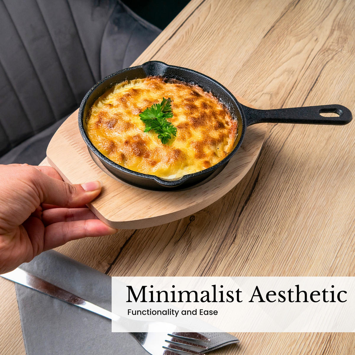 GUSSEISENPFANNE - Schwarz, Metall (13.5cm) - Intirilife