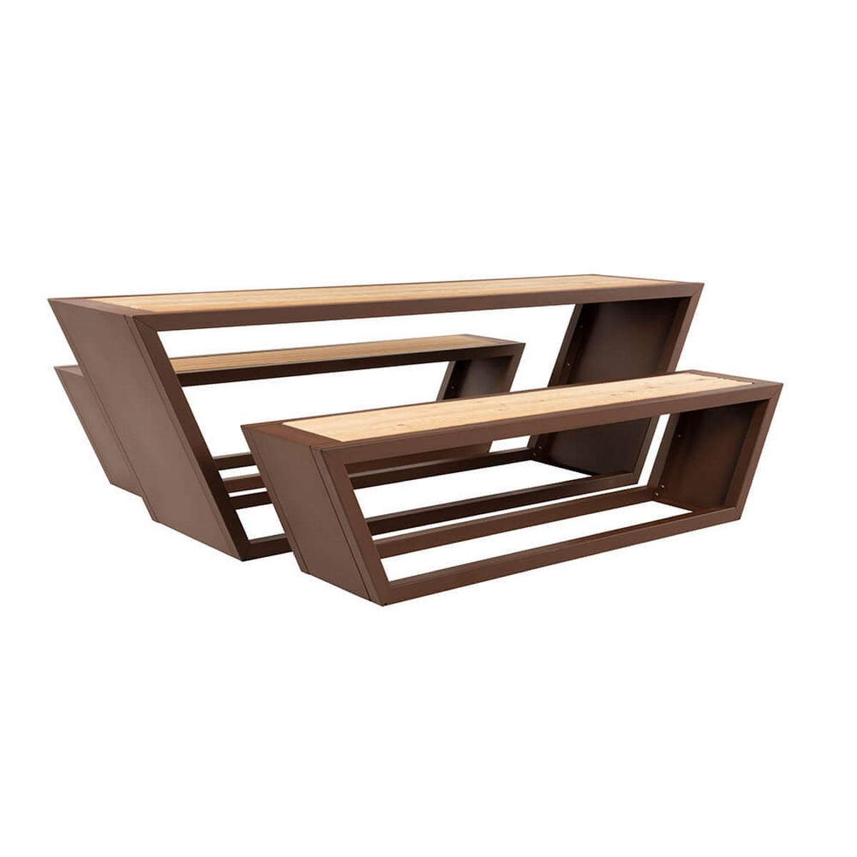 TISCHGARNITUR KOBON - Braun, Holz/Metall (1/1/1cm) - Home Deluxe
