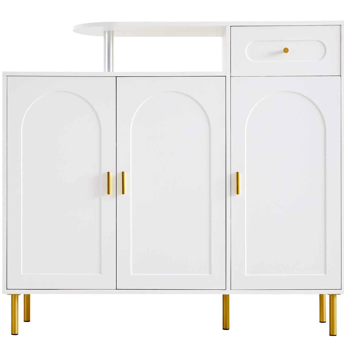 SIDEBOARD 76/30/83 cm mit Schublade, verstellbarem Einlegeboden und Scheunentüren im Landhausstil, Weiß - Weiß, Holzwerkstoff (76/83/30cm) - Redom