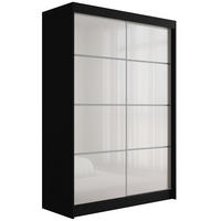 KLEIDERSCHRANK PEKA III - 150 cm - Schwarz|Weiß - Schwarz/Weiß, Holzwerkstoff (150/215/61cm) - ALTDECOR