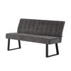 SITZBANK EMMA - Anthrazit, Metall (160/89/65cm) - DUBI Möbel