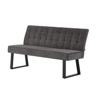 SITZBANK EMMA - Anthrazit, Metall (160/89/65cm) - DUBI Möbel