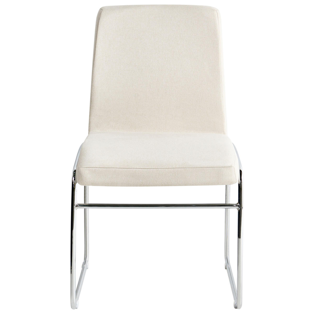 ESSZIMMERSTUHL 2er-Set Stoff Hellbeige Lecco - Beige, Textil (49/85/50cm) - Beliani