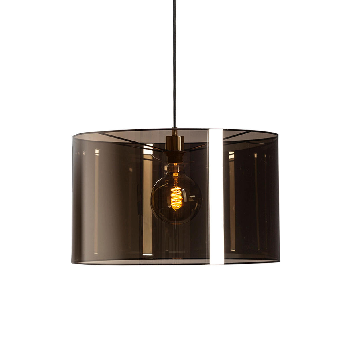 PENDELLEUCHTE FANCY 50/30 Rauchfolie 15 W - Grau, Metall (30/30/120cm) - Rendl