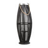 LATERNE Schwarz Tahiti - Schwarz, Holz (27/72/27cm) - Beliani