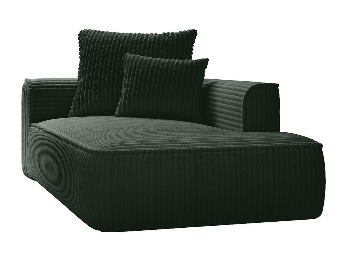 RECAMIERE ohne Schlaffunktion - 1 Person - samt - grün Pineta - Grün, Textil (180/67/115cm) - Vente-Unique