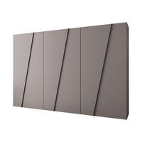 DREHTÜRENSCHRANK Zen 300 cm - Kaschmir/Schwarz, Holzwerkstoff/Kunststoff (300/202/50cm) - MIRJAN24