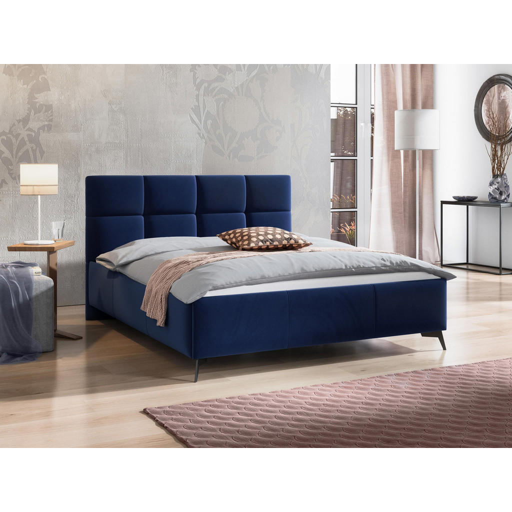 Thumbnail - Mirjan24 Polsterbett, Dunkelblau, Textil, Rechteckig, 180x200 cm, Schlafzimmer, Betten, Polsterbetten