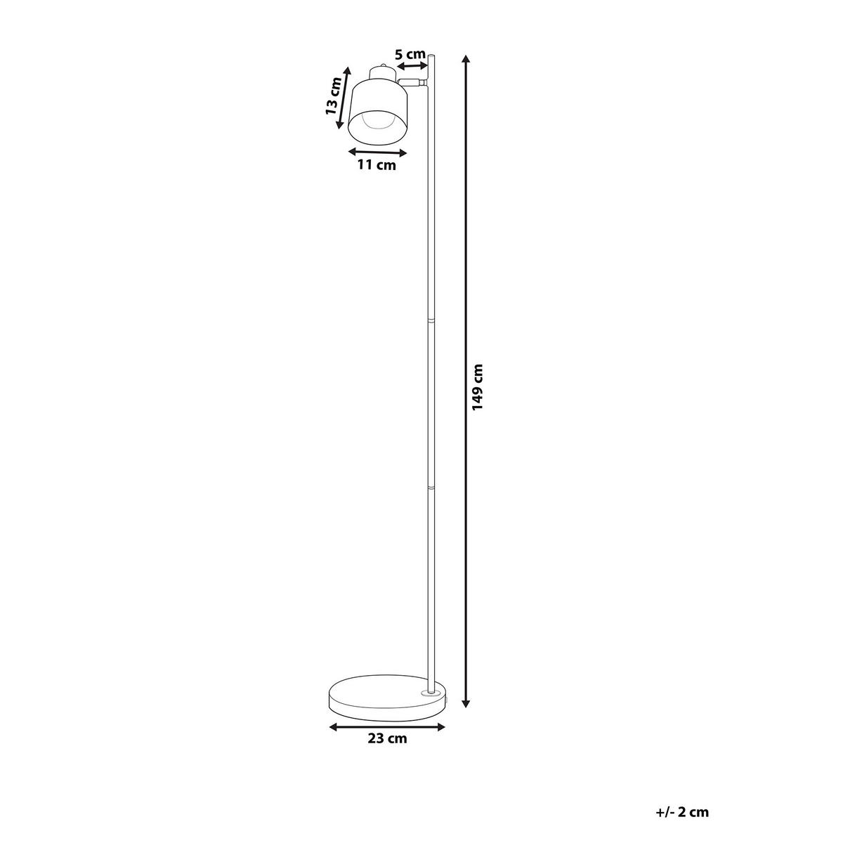 STEHLAMPE Corbones 23/23/149 cm - Schwarz, Metall (23/23/149cm) - Beliani