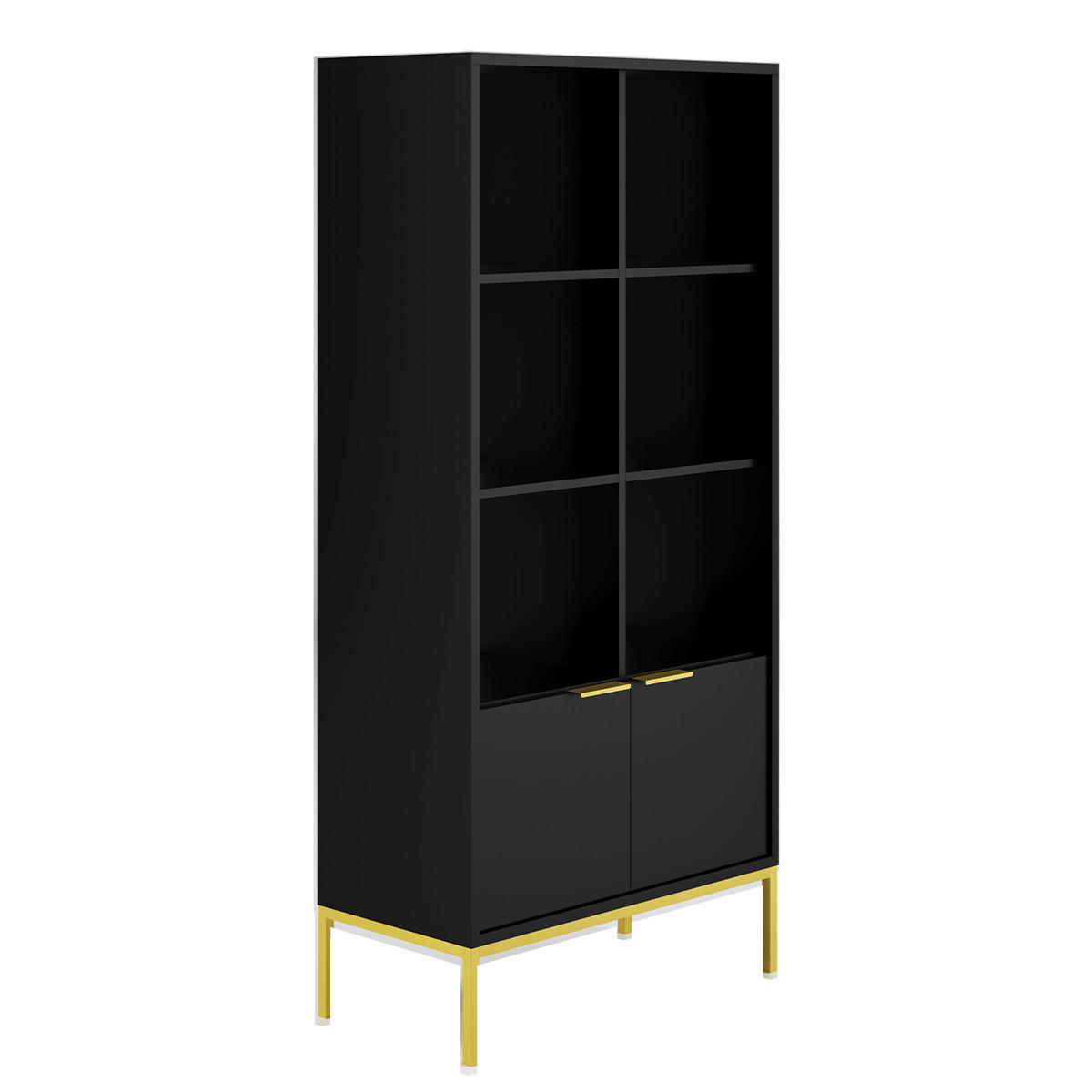 BÜCHERREGAL Seattle Schwarz - Schwarz, Holzwerkstoff (40/171.3/80cm) - Petits-meubles