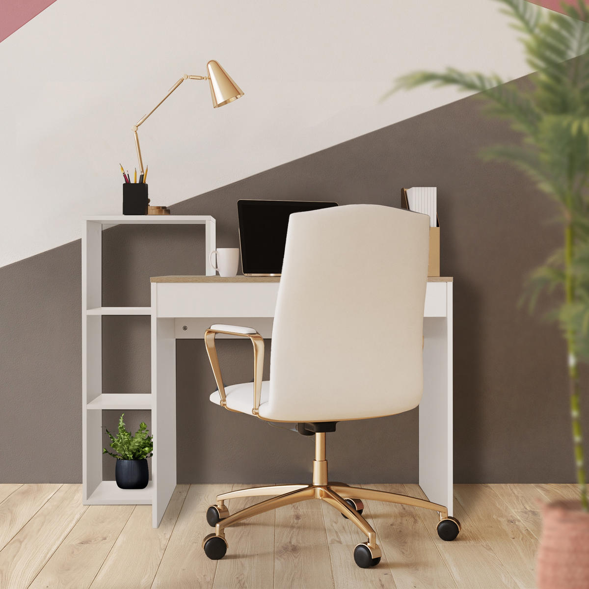 SCHREIBTISCH - Braun, Holzwerkstoff (110/40/91cm) - ML-DESIGN