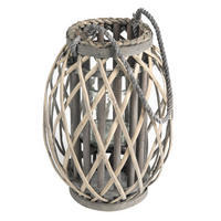 LATERNEN GIZO 2ER-SET - Grau, Glas (22/34/22cm) - IDIMEX