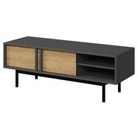 TV-LOWBOARD Alsy 2D AL10 - Eichefarben/Anthrazit, Holzwerkstoff/Kunststoff (123/43/43cm) - MIRJAN24