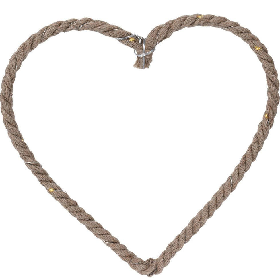 LED-WEIHNACHTSBAUMSCHMUCK aus Jute 40/30/2 cm - Braun, Naturmaterialien (30/2/40cm) - Home Styling Collection